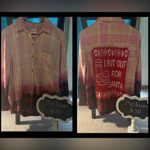 Christmas bleached flannel